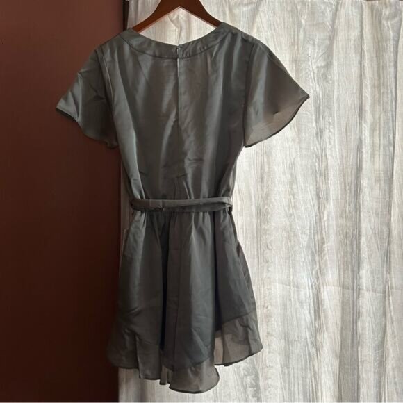 Show Me Your Mumu Say I Do Romper Moss Green Luxe Satin Sage Bridal Party NWT L - Picture 4 of 8